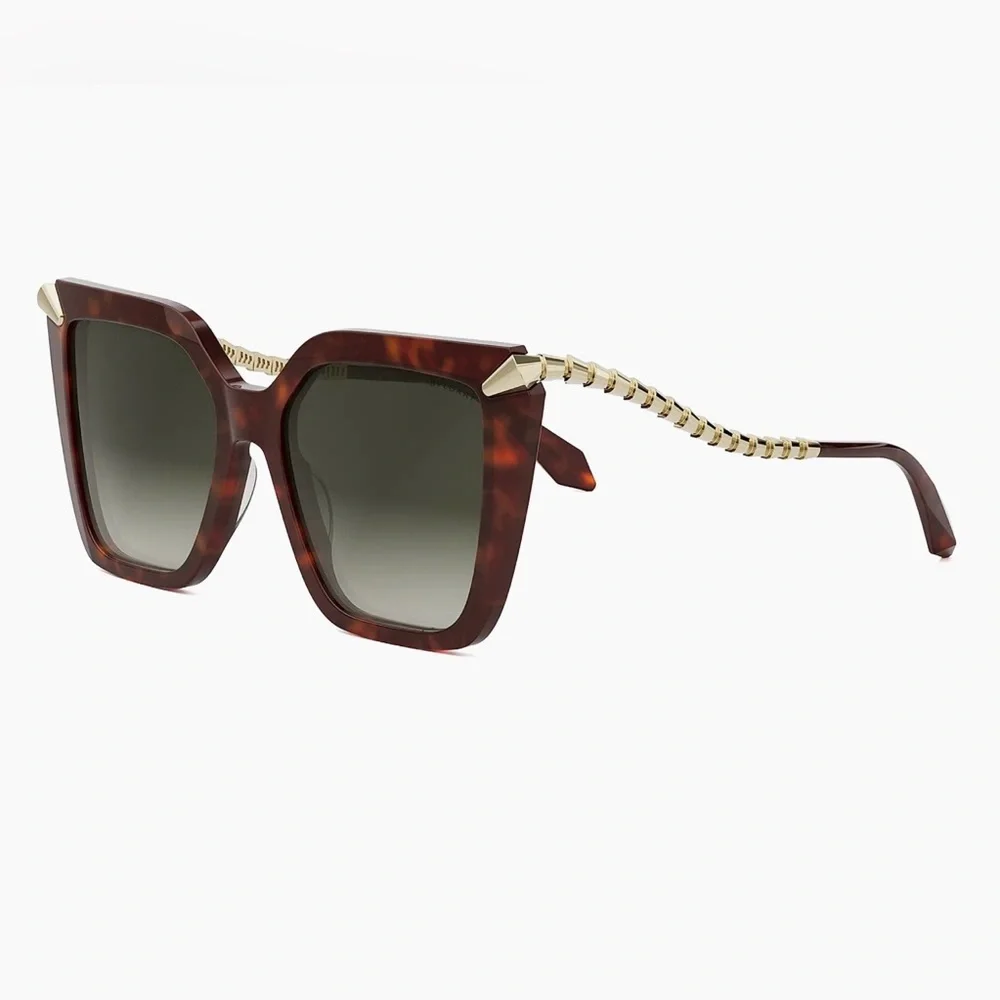 BVLGARI Serpenti 55MM Butterfly Sunglasses Color: Havana/Gray Gradient
